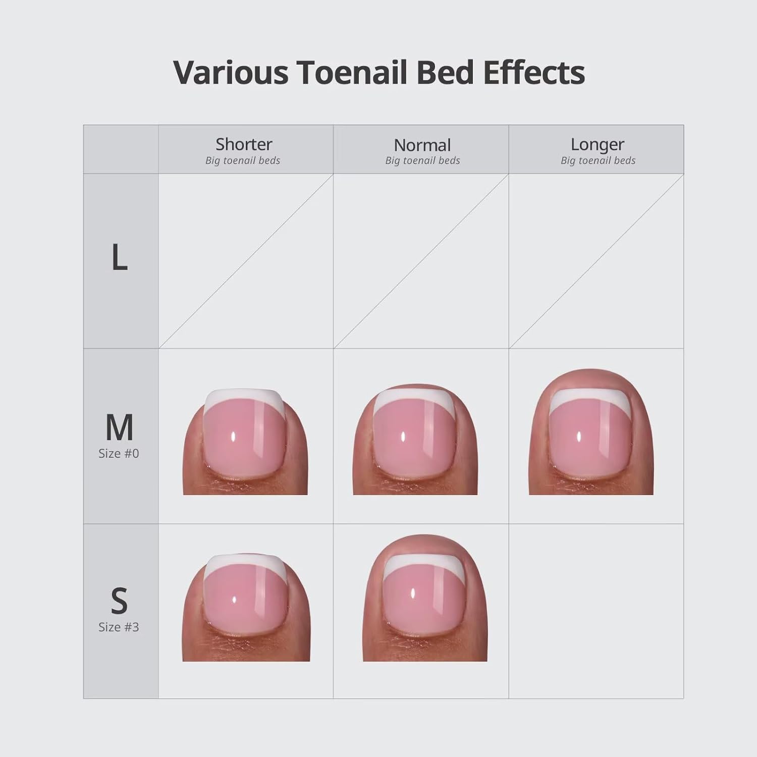 Chic French Toenail Press Ons