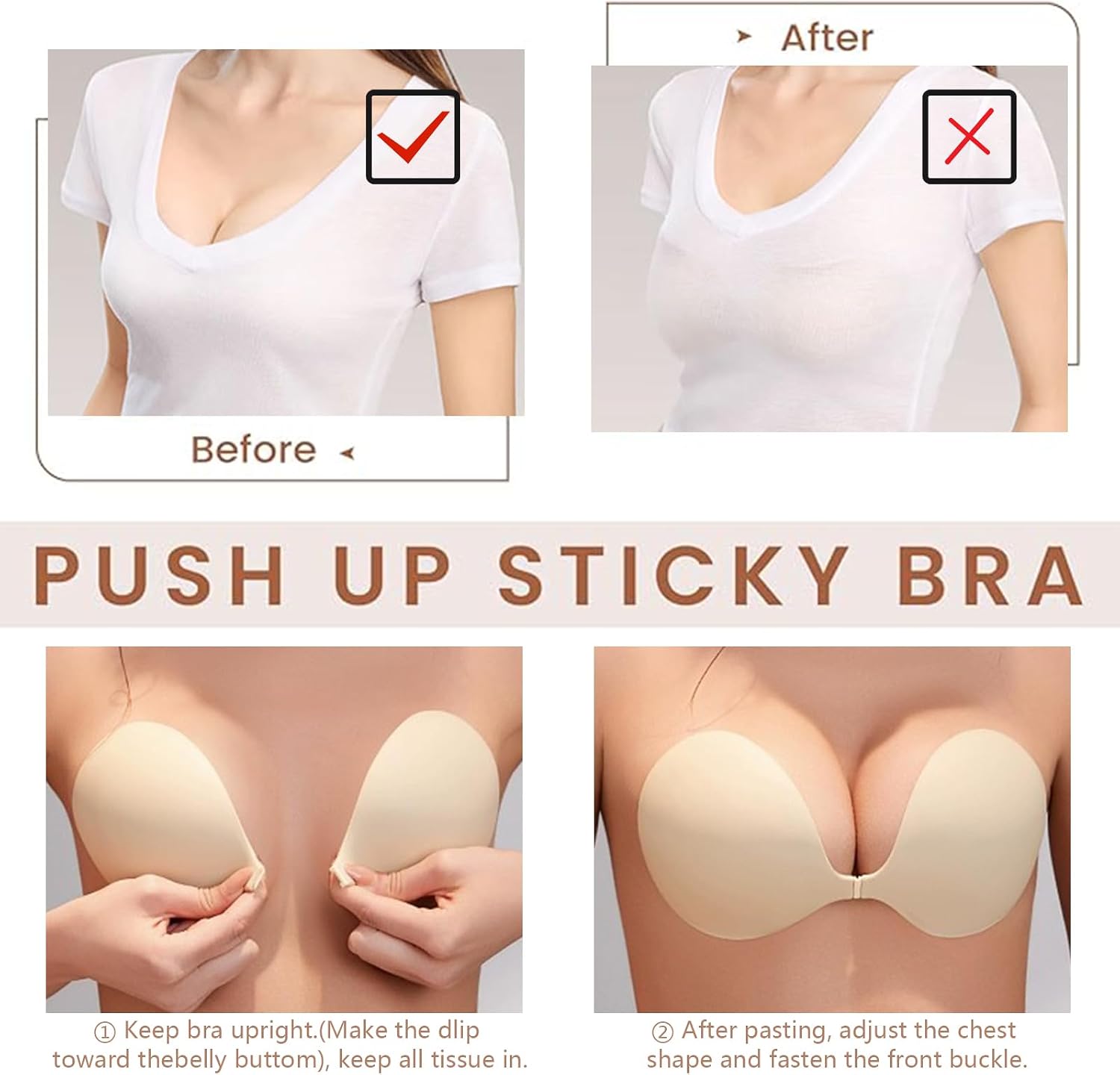 Invisible Push-Up Silicone Bra