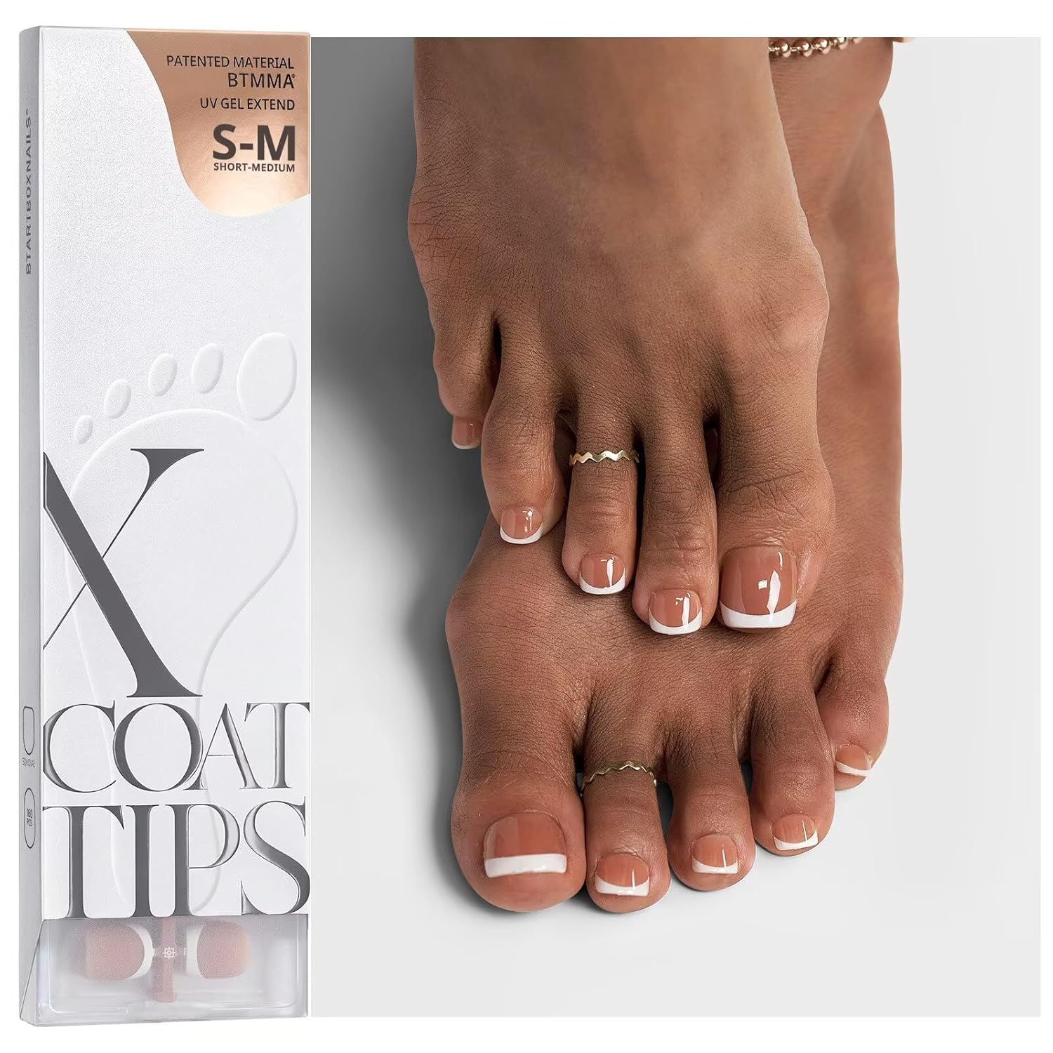 Chic French Toenail Press Ons