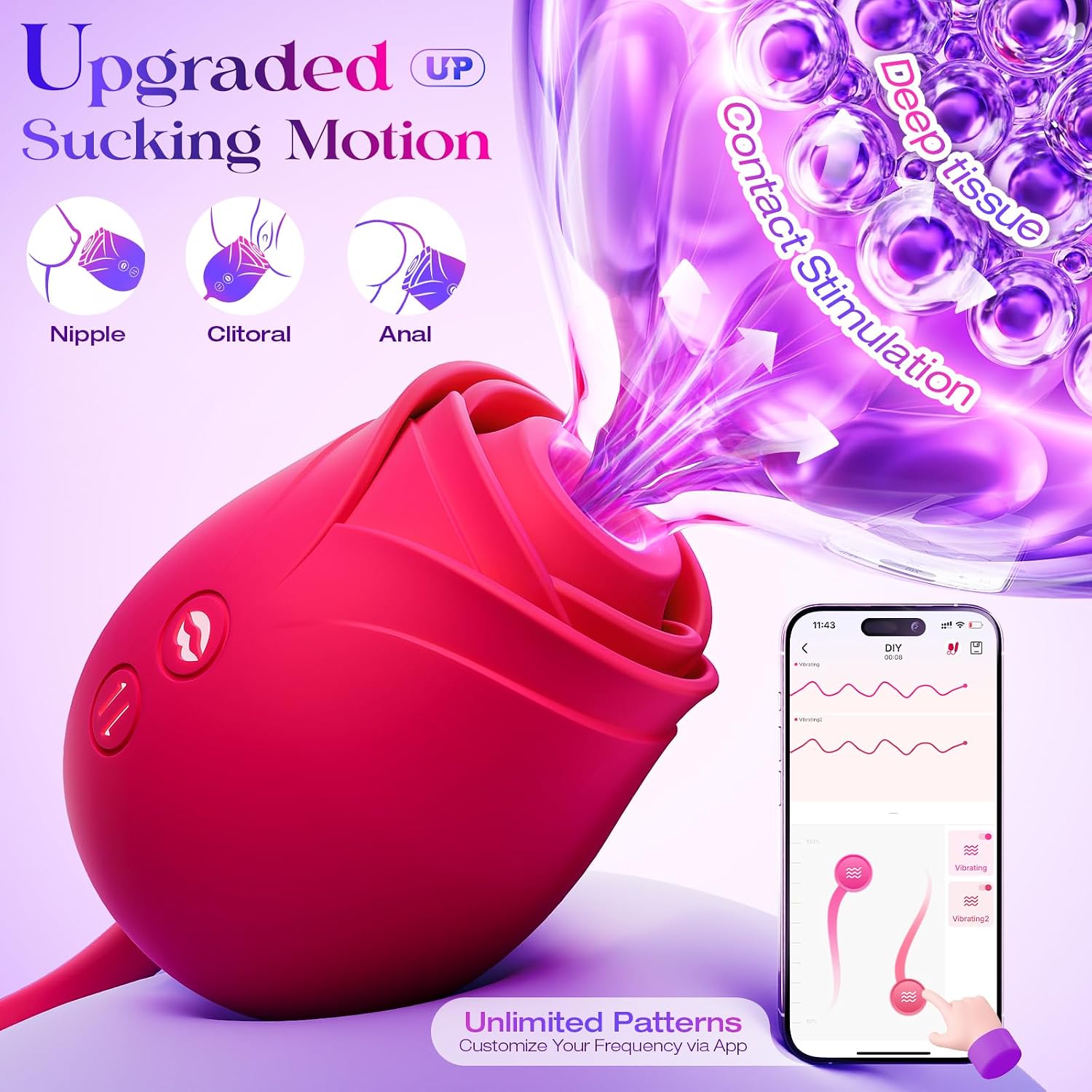 MOOLIGIRL Rose Vibrating Delight