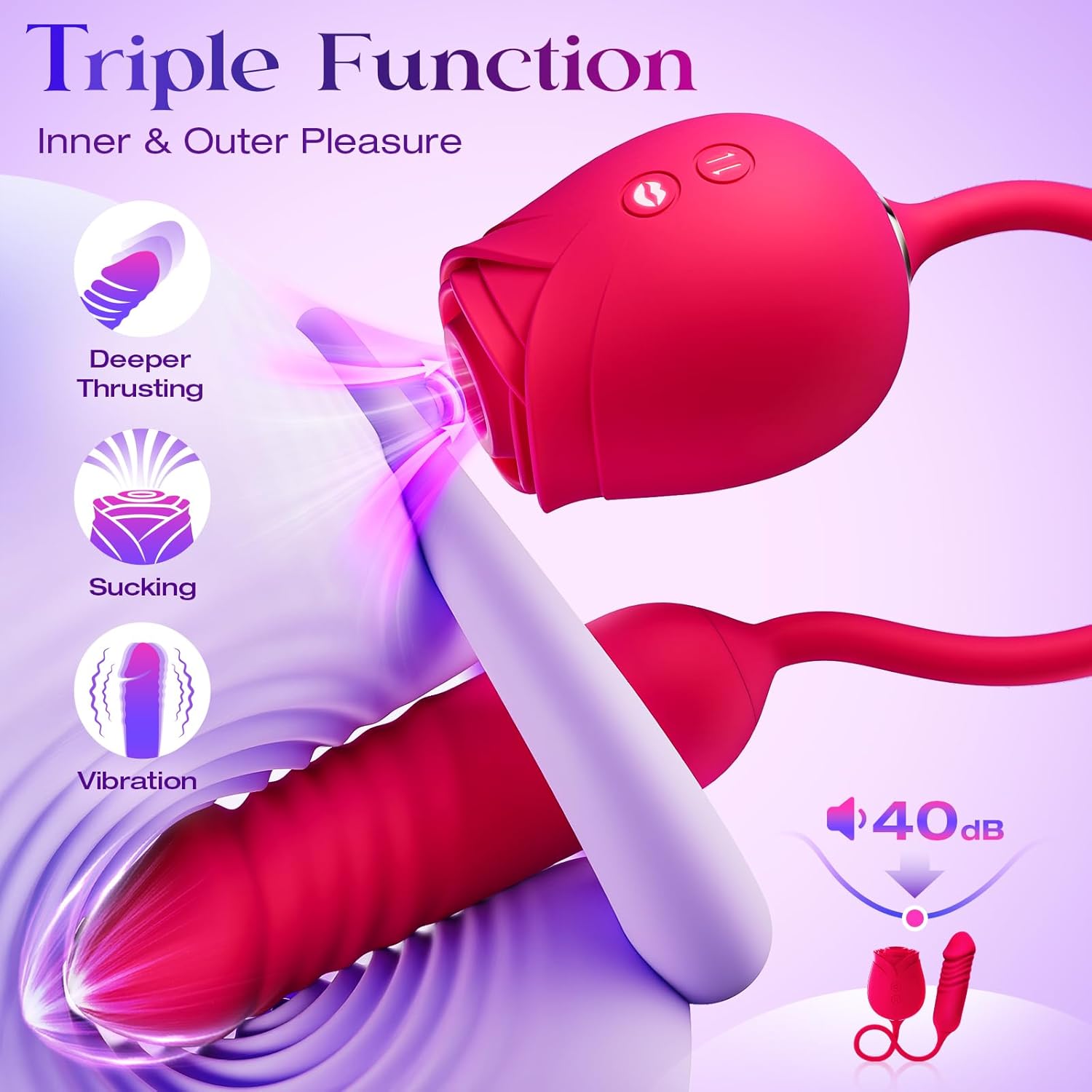 MOOLIGIRL Rose Vibrating Delight