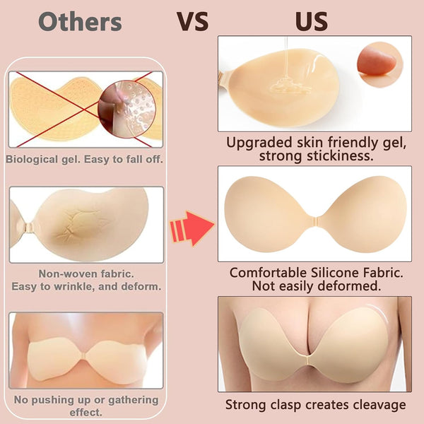 Invisible Push-Up Silicone Bra