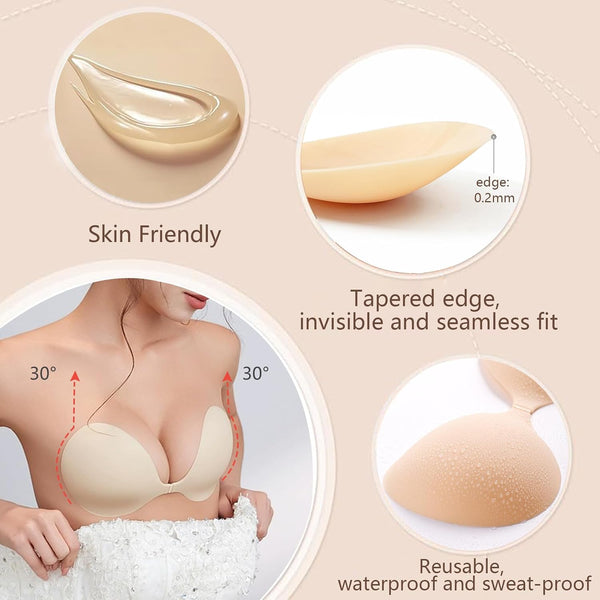 Invisible Push-Up Silicone Bra